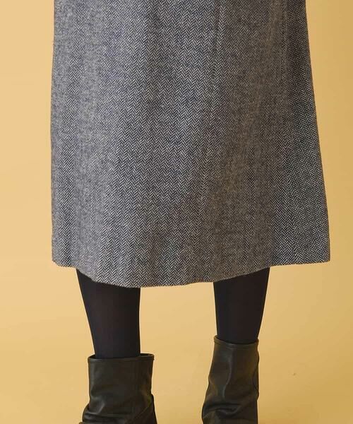 HIROKO BIS / ヒロコビス ロング・マキシ丈ワンピース | ファンシーヘリンボーンドッキングワンピース | 詳細12