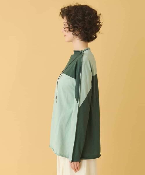 HIROKO BIS / ヒロコビス カットソー | バイカラージャージーニットプルオーバー /洗える | 詳細1