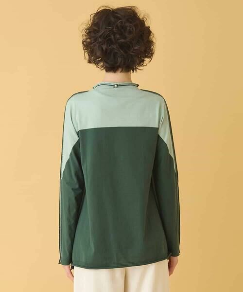 HIROKO BIS / ヒロコビス カットソー | バイカラージャージーニットプルオーバー /洗える | 詳細2