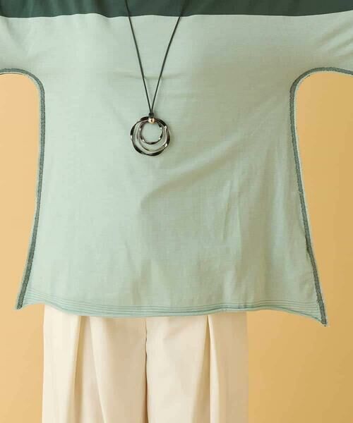 HIROKO BIS / ヒロコビス カットソー | バイカラージャージーニットプルオーバー /洗える | 詳細6