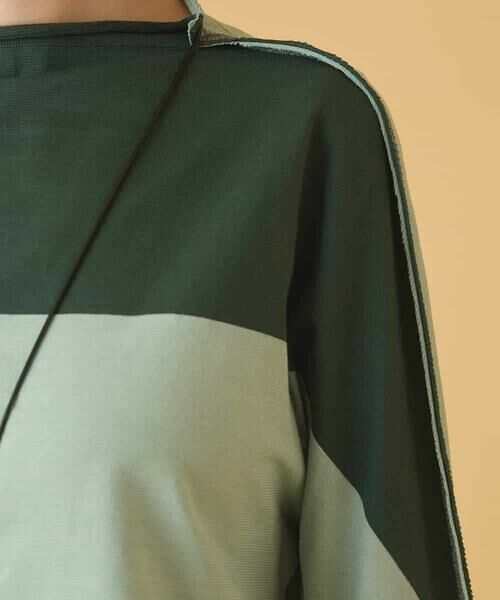 HIROKO BIS / ヒロコビス カットソー | バイカラージャージーニットプルオーバー /洗える | 詳細7