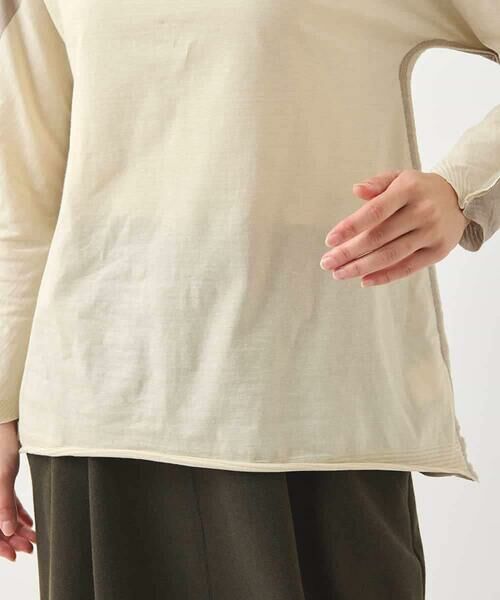 HIROKO BIS / ヒロコビス カットソー | バイカラージャージーニットプルオーバー /洗える | 詳細20