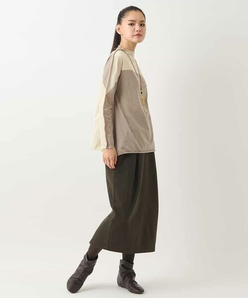 HIROKO BIS / ヒロコビス カットソー | バイカラージャージーニットプルオーバー /洗える | 詳細25