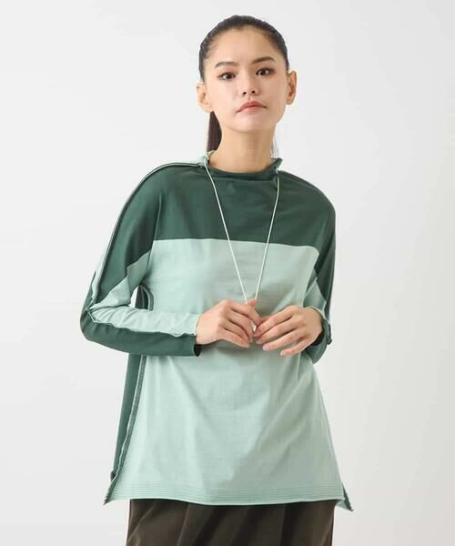 HIROKO BIS / ヒロコビス カットソー | バイカラージャージーニットプルオーバー /洗える | 詳細26