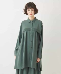 HIROKO BIS / ヒロコビス チュニック | リブアクセントフレアチュニックブラウス /洗える