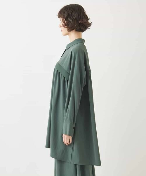 HIROKO BIS / ヒロコビス チュニック | リブアクセントフレアチュニックブラウス /洗える | 詳細1