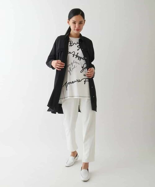 HIROKO BIS / ヒロコビス チュニック | リブアクセントフレアチュニックブラウス /洗える | 詳細13