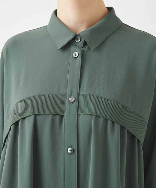 HIROKO BIS / ヒロコビス チュニック | リブアクセントフレアチュニックブラウス /洗える | 詳細3