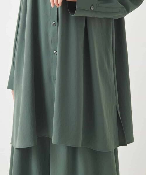 HIROKO BIS / ヒロコビス チュニック | リブアクセントフレアチュニックブラウス /洗える | 詳細6