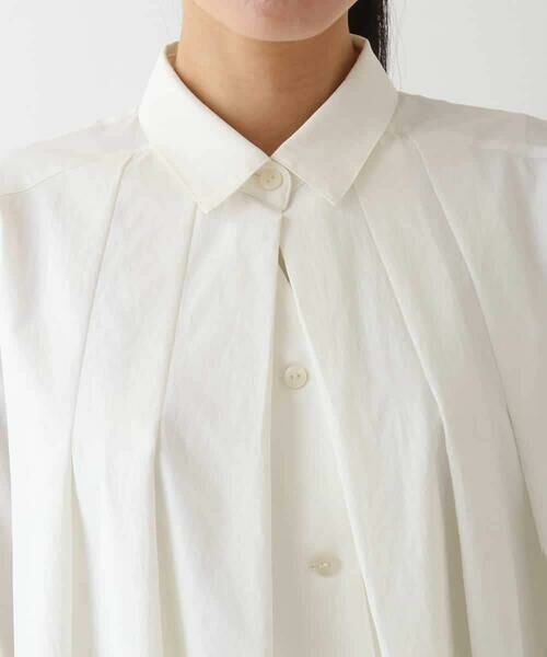 HIROKO BIS / ヒロコビス シャツ・ブラウス | フロントデザインタックブラウス /洗濯機で洗える | 詳細3