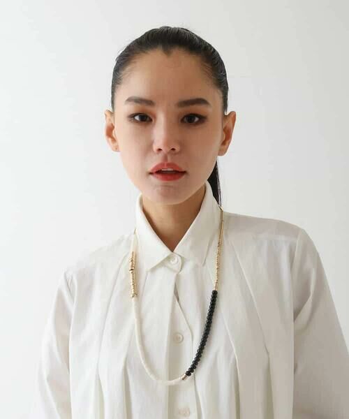 HIROKO BIS / ヒロコビス シャツ・ブラウス | フロントデザインタックブラウス /洗濯機で洗える | 詳細7