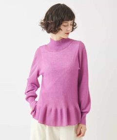 HIROKO BIS / ヒロコビス ニット・セーター | ダブルハイネックペプラムニットプルオーバー