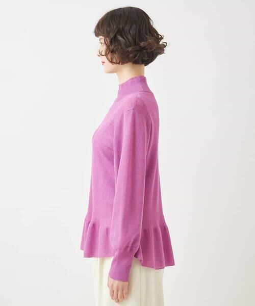 HIROKO BIS / ヒロコビス ニット・セーター | ダブルハイネックペプラムニットプルオーバー | 詳細1