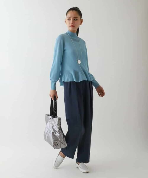 HIROKO BIS / ヒロコビス ニット・セーター | ダブルハイネックペプラムニットプルオーバー | 詳細12