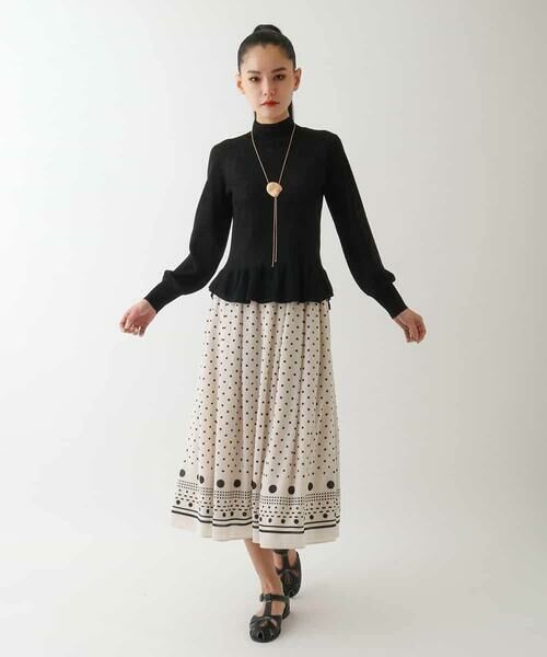 HIROKO BIS / ヒロコビス ニット・セーター | ダブルハイネックペプラムニットプルオーバー | 詳細13