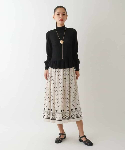 HIROKO BIS / ヒロコビス ニット・セーター | ダブルハイネックペプラムニットプルオーバー | 詳細14