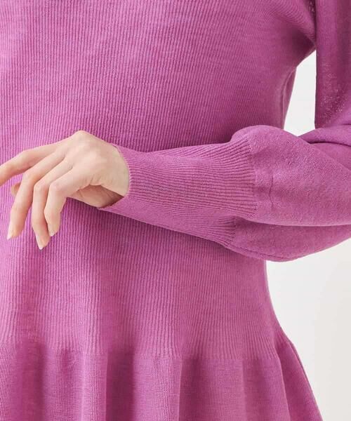 HIROKO BIS / ヒロコビス ニット・セーター | ダブルハイネックペプラムニットプルオーバー | 詳細5