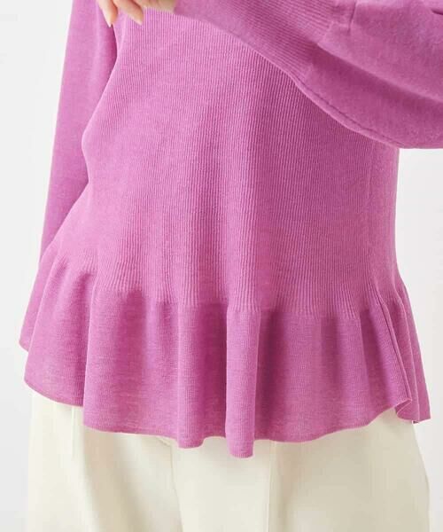 HIROKO BIS / ヒロコビス ニット・セーター | ダブルハイネックペプラムニットプルオーバー | 詳細6