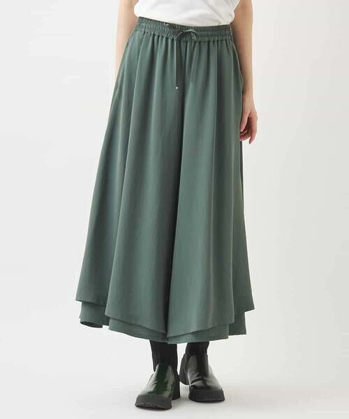 HIROKO BIS / ヒロコビス その他パンツ | レイヤードヘムドレープフレアパンツ /洗える | 詳細10