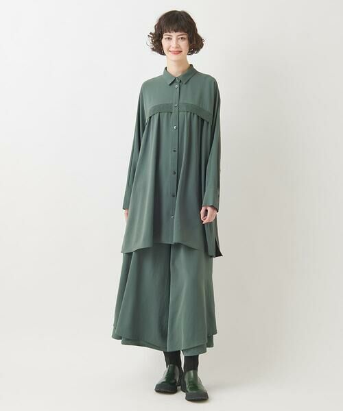 HIROKO BIS / ヒロコビス その他パンツ | レイヤードヘムドレープフレアパンツ /洗える | 詳細12