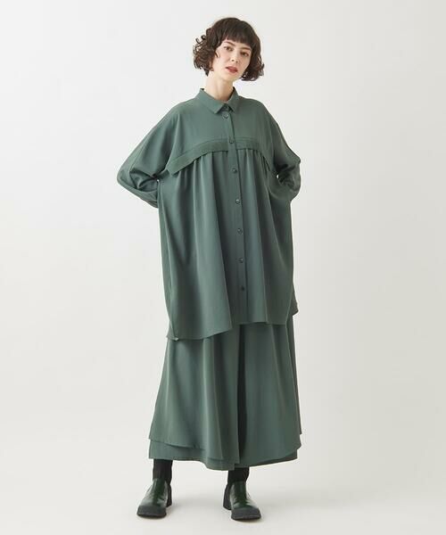 HIROKO BIS / ヒロコビス その他パンツ | レイヤードヘムドレープフレアパンツ /洗える | 詳細13