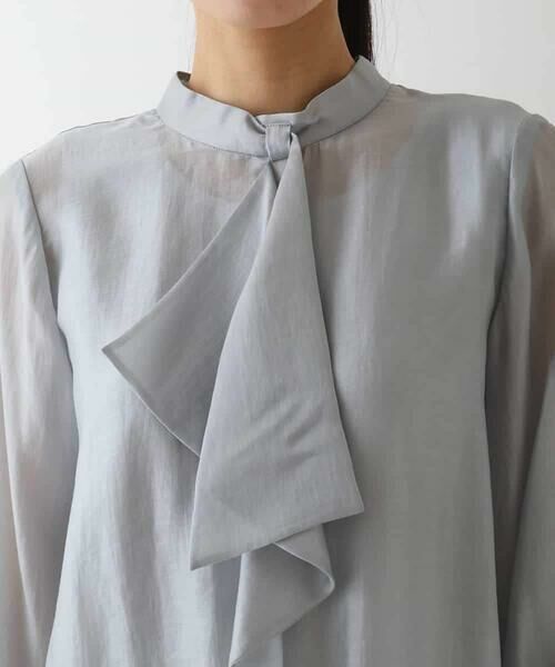 HIROKO BIS / ヒロコビス シャツ・ブラウス | ボウタイ風ギャザーヘムブラウス | 詳細3