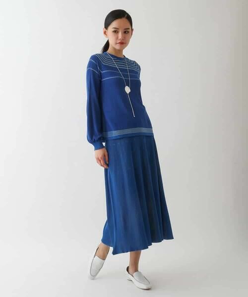 HIROKO BIS / ヒロコビス ニット・セーター | ホールガーメントボーダー柄ニットプルオーバー | 詳細10