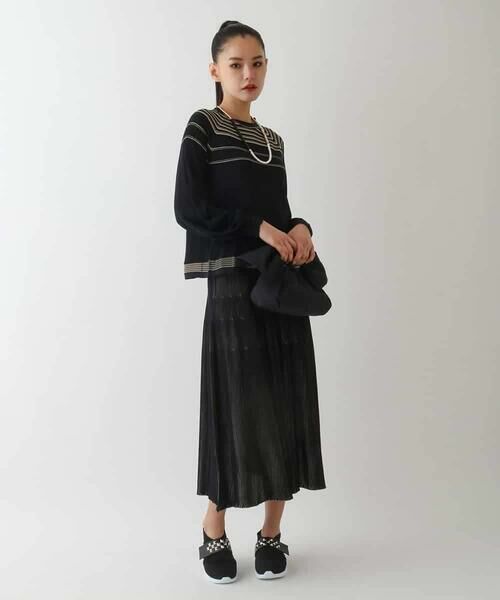 HIROKO BIS / ヒロコビス ニット・セーター | ホールガーメントボーダー柄ニットプルオーバー | 詳細12