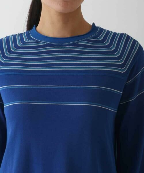 HIROKO BIS / ヒロコビス ニット・セーター | ホールガーメントボーダー柄ニットプルオーバー | 詳細4