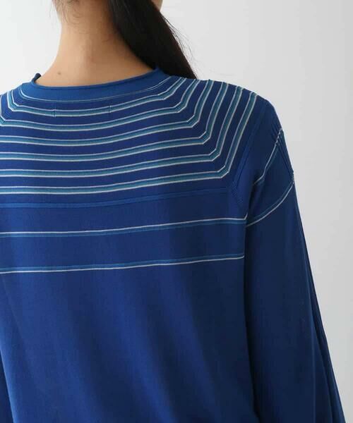 HIROKO BIS / ヒロコビス ニット・セーター | ホールガーメントボーダー柄ニットプルオーバー | 詳細5