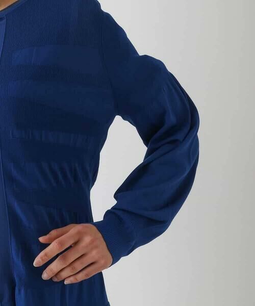 HIROKO BIS / ヒロコビス カーディガン・ボレロ | シャーリングニットジップカーディガン | 詳細6