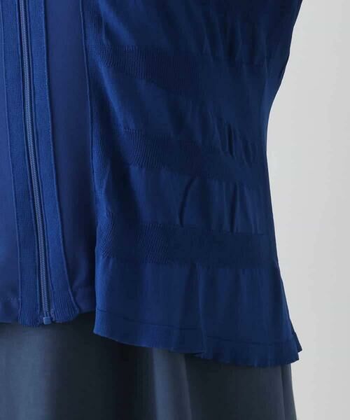HIROKO BIS / ヒロコビス カーディガン・ボレロ | シャーリングニットジップカーディガン | 詳細7