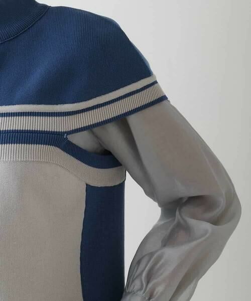 HIROKO BIS / ヒロコビス ベスト | カラーブロッキングニットジレ | 詳細10