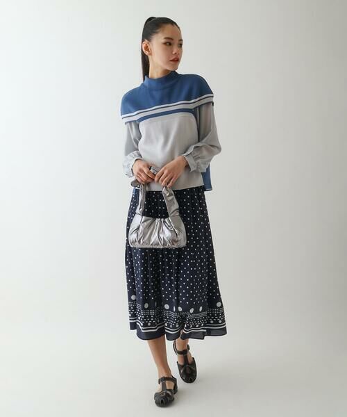 HIROKO BIS / ヒロコビス ロング・マキシ丈スカート | ドット柄スカーフプリントスカート | 詳細16
