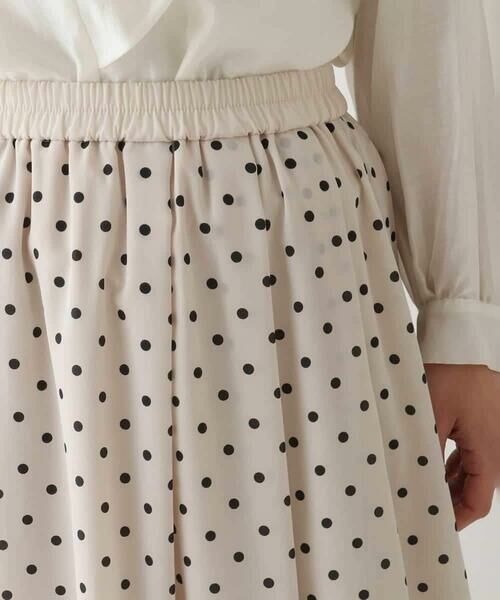 HIROKO BIS / ヒロコビス ロング・マキシ丈スカート | ドット柄スカーフプリントスカート | 詳細3