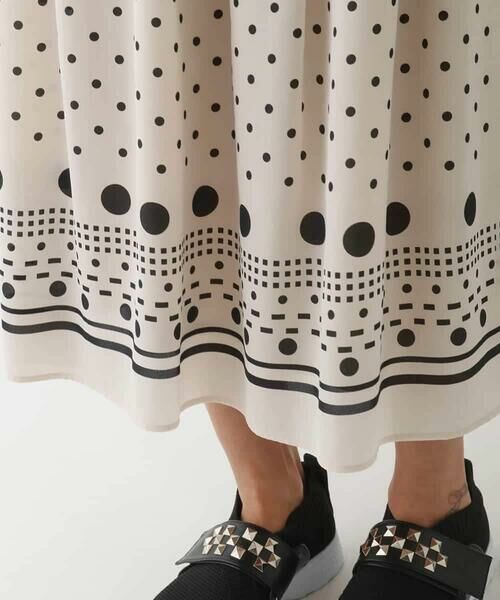 HIROKO BIS / ヒロコビス ロング・マキシ丈スカート | ドット柄スカーフプリントスカート | 詳細5