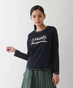 HIROKO BIS / ヒロコビス カットソー | テープロゴコットンカットソー