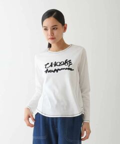 HIROKO BIS / ヒロコビス カットソー | テープロゴコットンカットソー