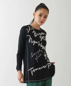 新品　HIROKO BIS 長袖チュニック黒9号 HIROKO BIS GRANDE（ヒロコ ビス グランデ）のチュニック