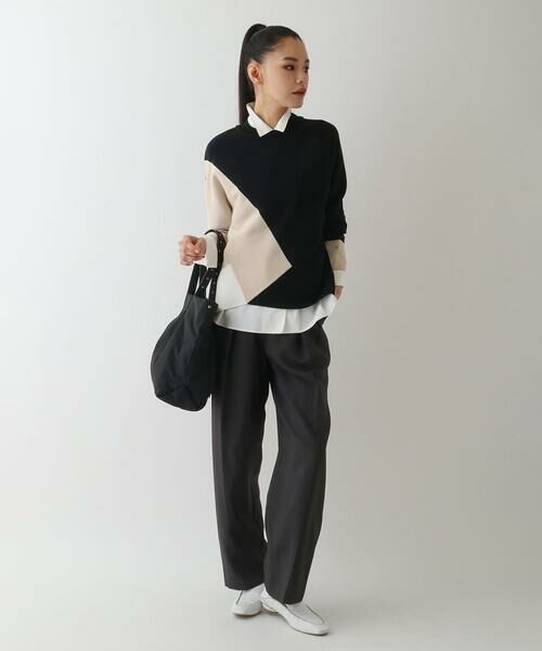 HIROKO BIS / ヒロコビス その他パンツ | ストレッチセンタープレスパンツ | 詳細11