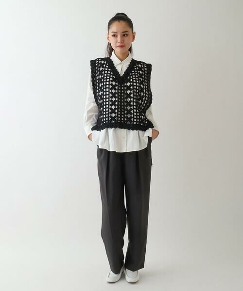 HIROKO BIS / ヒロコビス その他パンツ | ストレッチセンタープレスパンツ | 詳細13