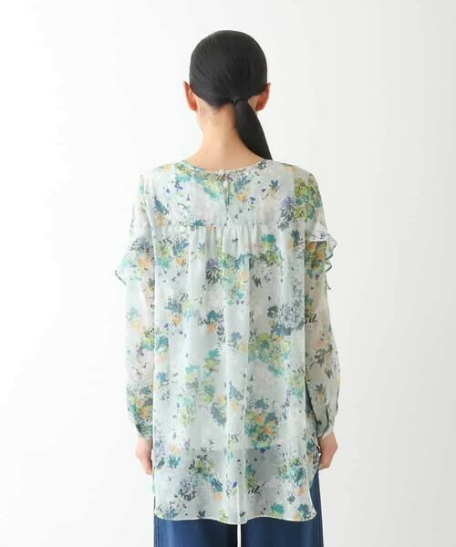 HIROKO BIS / ヒロコビス チュニック | フラワープリントチュニック丈ブラウス | 詳細2