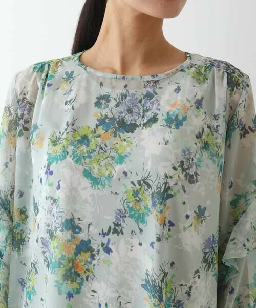 HIROKO BIS / ヒロコビス チュニック | フラワープリントチュニック丈ブラウス | 詳細3