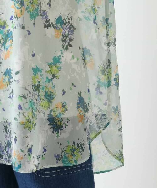 HIROKO BIS / ヒロコビス チュニック | フラワープリントチュニック丈ブラウス | 詳細6
