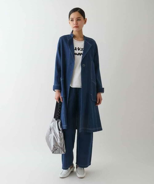 HIROKO BIS / ヒロコビス その他アウター | 二重織りガーゼライトデニムコート | 詳細12