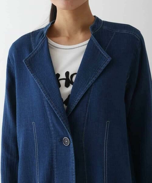HIROKO BIS / ヒロコビス その他アウター | 二重織りガーゼライトデニムコート | 詳細3