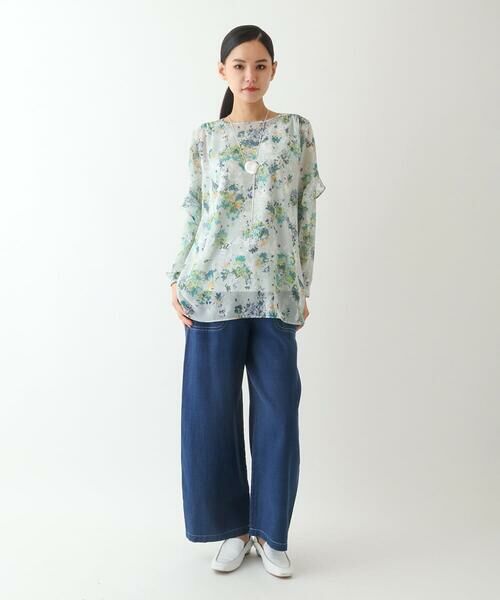 HIROKO BIS / ヒロコビス その他パンツ | 二重織りガーゼデニムパンツ | 詳細11