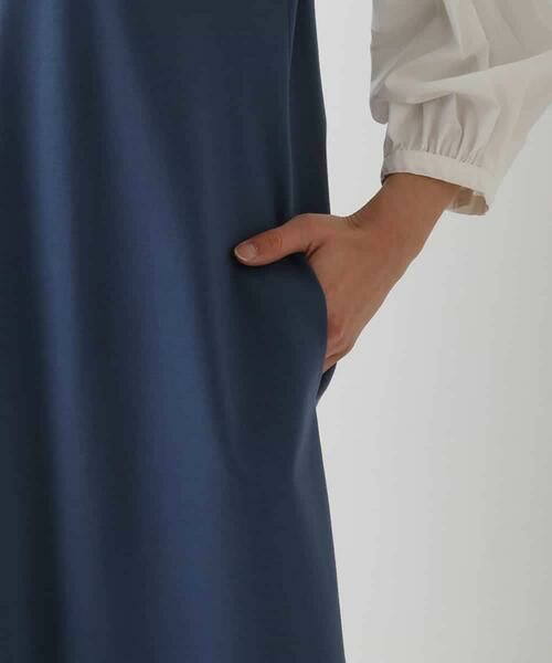 HIROKO BIS / ヒロコビス ロング・マキシ丈ワンピース | 異素材切り替えデザインワンピース | 詳細6