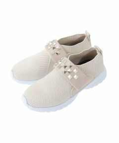 未使用級☆HIROKO BIS ビッグリボンスニーカー ニット 軽量 23.5 amiami345_hx02