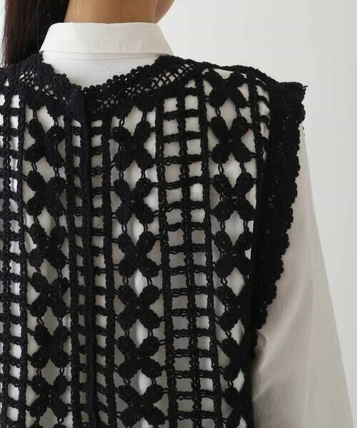 HIROKO BIS / ヒロコビス ベスト | コットンレースジレ | 詳細3